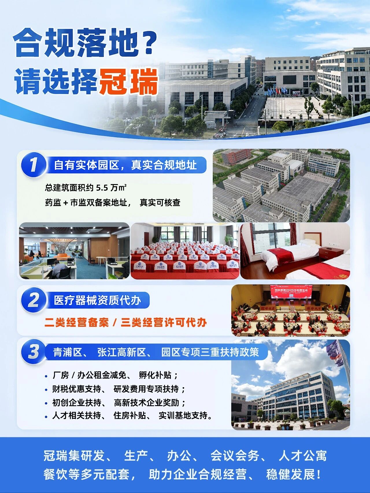 冠瑞园区医疗器械企业服务支持